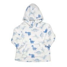 HD112-W: White Dino Coral Hoodie (6m-3y)